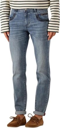 Mos Mosh Blauwe Mmnaomi Nolla Jeans - Dames - Slim Fit Jeans - Blauw - W31 - Katoen - Jeans