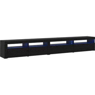 vidaXL Conjunto De Mueble Para Tv 3 Pcs Roble Negro 270 X 35 X 40 Cm Vidaxl