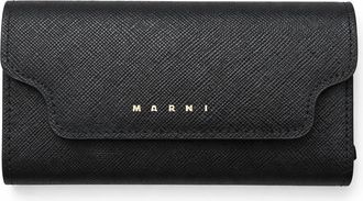Marni Womens Trunk 6-Hook Leather Key Case In Black