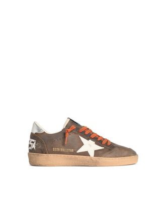 Golden Goose Braune, gewachste Wildleder-Sneaker Ball Star von Golden Goose
