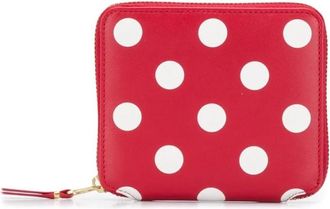 Comme Des Gar&ccedil;ons Portemonnee / Dot Leer - unisex - Portefeuilles - Rood - ONE Size - Leer - Accessoires