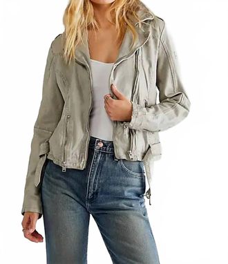 Mauritius Wild 2 Regular Fit Leather Jacket In Stone