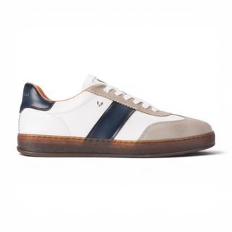 Infinity Leather Martinelli Blauwe Leren Sneakers Trainerschoenen voor mannen - Seaford