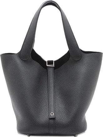 Herm&egrave;s 2024 Clemence Picotin Lock 22 handbag - Zwart