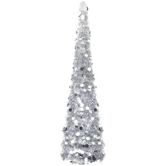 vidaXL &Aacute;rbol De Navidad Artificial Emergente Pet Plateado 150 Cm Vidaxl