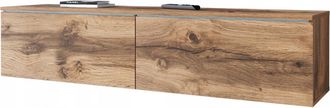 OEM Mueble Para Tv De 140 Cm, 2 Puertas, Sin Tiradores, Roble Wotan, Universal, Con Led