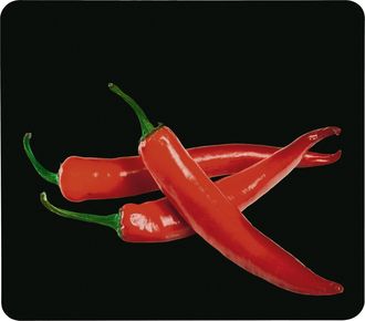 WENKO Herd-Abdeckplatte »Modell Hot Peperoni« Spritzschutz, Herdblende, Schneidbrett, für Glaskeramik-Kochfelder