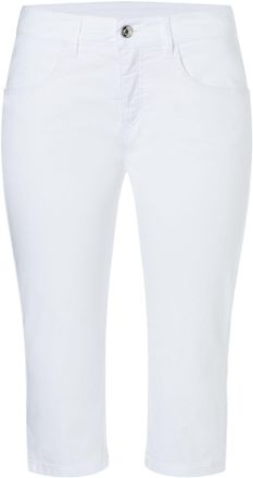 MAC Broeken Caprihose MAC Capri-Summer-Clean, Damen, Gr. 36, L&auml;nge 19, weiss (wei&szlig;), Web, Obermaterial: 97% Baumwolle, 3% Elasthan, figurbetont kniebedeckend, Hos