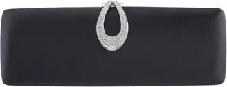 Nina Rumi Crystal Ring Frame Clutch in Black at Nordstrom
