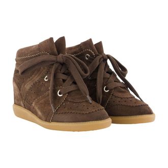 Isabel Marant Womens Bobby Sneaker Brown Cowhide