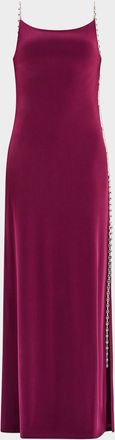 H&eacute;rve L&eacute;ger The Aviva Cowl-Neck Gown