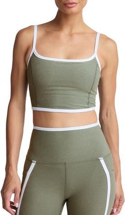 Beyond Yoga New Moves Space Dye Crop Camisole in Grey Sage/Cloud Whi at Nordstrom Rack, Size X-Large
