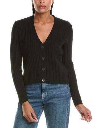 N.Peal N. PEAL Wide 100% Cashmere Crop Cardigan