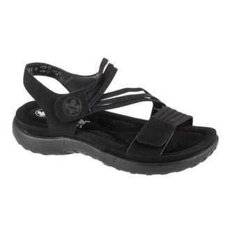 Rieker Dames/Dames Synthetisch Leren Sandalen (Zwart)