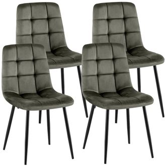 Clp Clp - Lote De 4 Sillas De Comedor Antibes Antracita