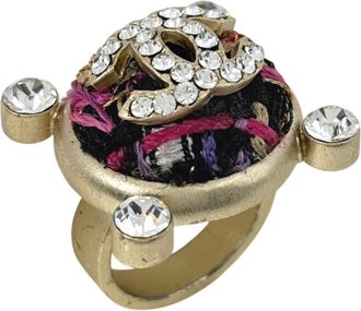 Chanel Gold Plating Band Ring (Pre-Owned)