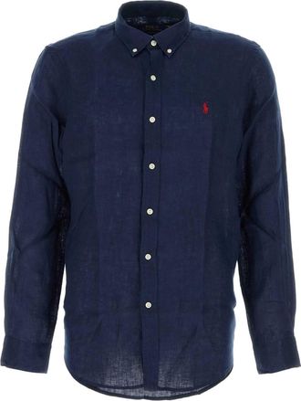 Polo Ralph Lauren Navy Blue Linen Shirt