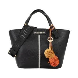 Mario Valentino Tote Bags, female, Black, Size: ONE SIZE Hybris Re Handbag