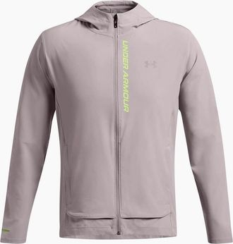 Under Armour Mens Outrun Storm Hooded Running Jacket - Grey - Size: 44/Regular