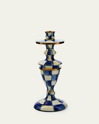 MacKenzie-Childs Royal Check Medium Pillar Candlestick