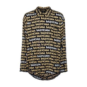 Balenciaga Heren, Overhemden, Veelkleurig, Maat: M Viscose