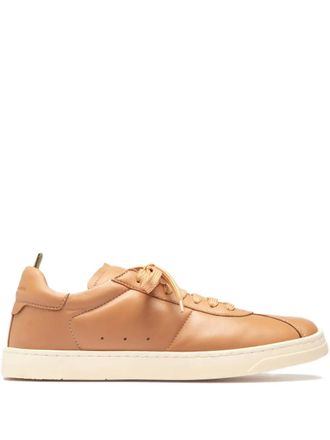 Officine Creative Sneakers in pelle con lacci - Marrone