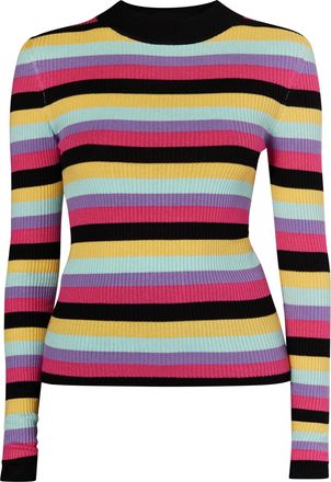 Mymo Trui met ribbels Dames Zwart Veelkleurig