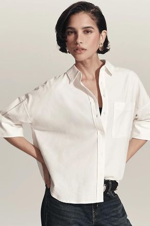 Maeve Mabel Boxy Oxford Shirt Top