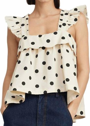 En Saison Womens Josephine Top In Natural And Black