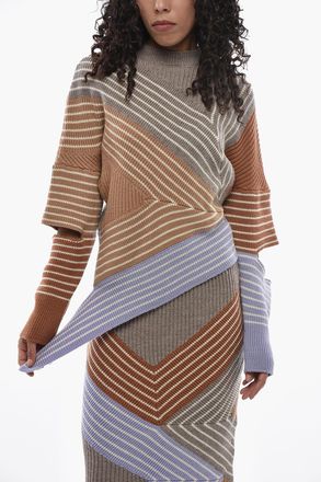 Stella McCartney FRANK STELLA Maglia Girocollo Asimmetrica con Dettagli Cut-Out Stella McCartney