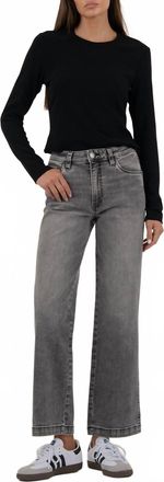 Kut from the Kloth Pattie High Rise Straight Leg Jeans In Aquainted