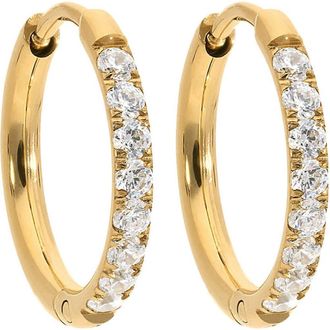Qudo Eternity Hoop Earring in Gold at Nordstrom