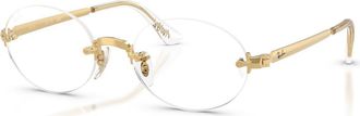 Ray-Ban 52mm Oval optical glasses in Gold at Nordstrom