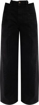 Maison Margiela Pantaloni con dettaglio cut-out - Nero