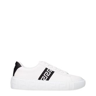 Versace White Leather Mens Sneakers