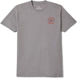 Brixton Oath V S/S Standard T-Shirt f&uuml;r Herren | grau