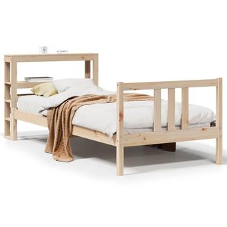 Berkfield Home Bed Frame with Headboard without Mattress 90x190 cm Single in Light Brown