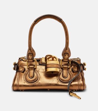 Chlo&eacute; Chlo&eacute; Paddington metallic leather shoulder bag