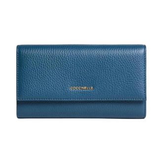 Coccinelle Wallets & Cardholders, female, Blue, Size: ONE SIZE Metallic Soft Wallet