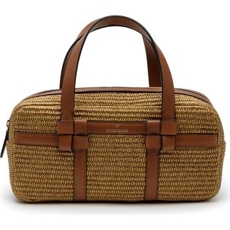 La Portegna Bibi Jute Bag With Shoulder Strap And Iconic Knots in Light Brown at Nordstrom