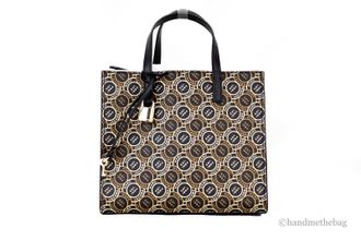 Marc Jacobs Marc Jacobs Mini Grind Signet Printed Leather Crossbody Tote Handbag Womens Purse