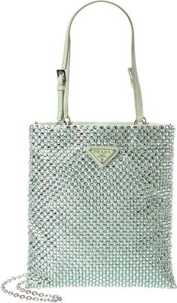 Prada Embellished Nylon Shoulder Bag