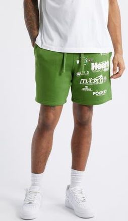 Billionaire Boys Club WHM Cotton Graphic Shorts in Cactus at Nordstrom Rack, Size Xxx-Large