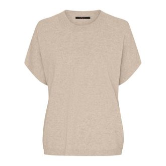 BTF-CPH Btfcph - Cashmere & Merino T-Shirt - Dames - Truien - Beige - Maat: L Kasjmier