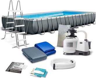 OEM Piscina De Jard&iacute;n Con Estructura 975 X 488 X 132 Cm 9 En 1 Intex 26374