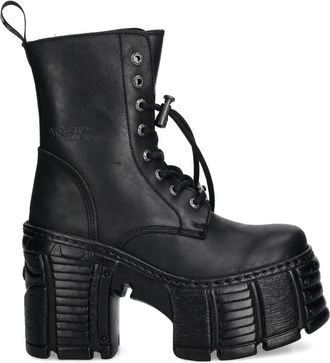 New Rock Stivali platform stringati 120mm - Nero