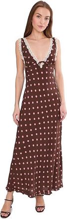 L*Space Eyes On You Maxi Womens Dress Alotta Polka Dot : LG, Lace/Viscose