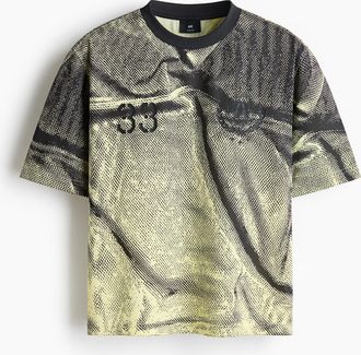 H&M Kastiges T-Shirt mit Print in Oversized Fit - Hellgr&uuml;n/33
