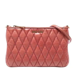 Miu Miu Pre-owned Cross Body Bags, female, Red, Size: ONE SIZE Pre-owned Leather Cross Body Bag