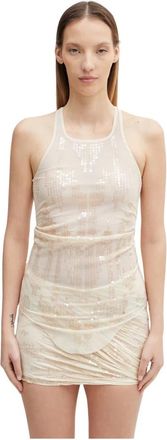 Rick Owens Basic Strappy Blouse - Dames - Tops zonder mouwen - Beige - S - Polyester - Tops